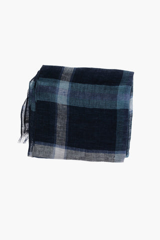 Checked Linen Foulard