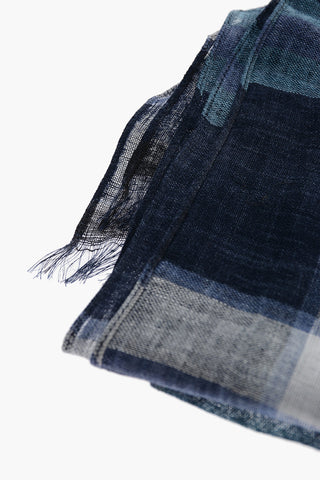 Checked Linen Foulard