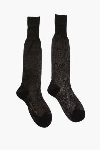 Cotton Long Socks with Printed Logo