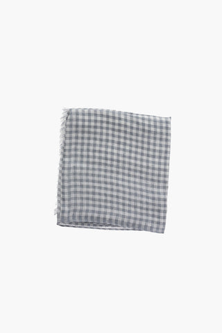 Checked Two-Tone Linen and Silk Foulard