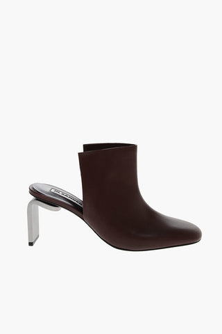 Calfskin Mules with Metal Heel 7cm