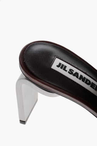 Calfskin Mules with Metal Heel 7cm