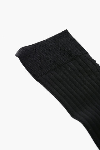 Calzini in Misto Seta con Logo Ricamato