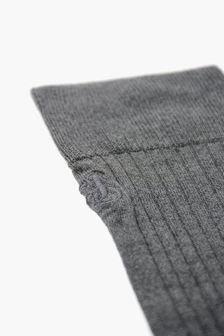 Embroidered Logo Silk Blend Socks