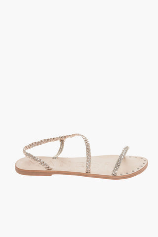 Braided Metallic Leather HOLLYWOOD Sandals