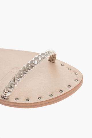 Braided Metallic Leather HOLLYWOOD Sandals
