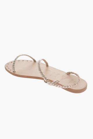 Braided Metallic Leather HOLLYWOOD Sandals
