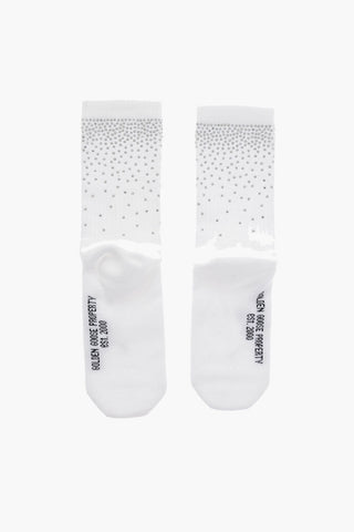 Cotton Blend Socks with Rhinestone Embellishment