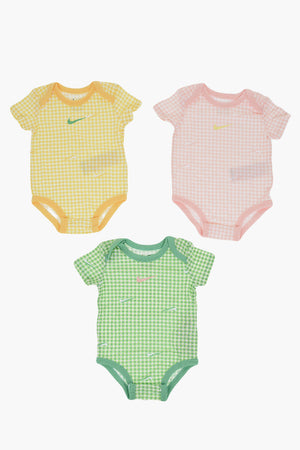 체크 크루넥 바디 3개 세트