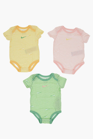 체크 크루넥 바디 3개 세트