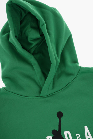 AIR JORDAN Felpa Hoodie in Tinta Unita con Interno Felpato 