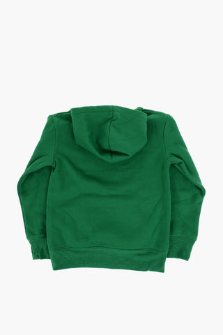AIR JORDAN Felpa Hoodie in Tinta Unita con Interno Felpato 