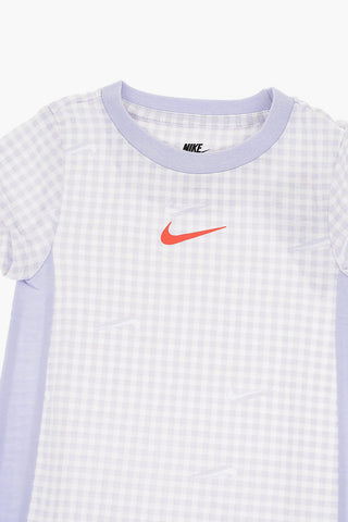 T-Shirt-Kleid kariert