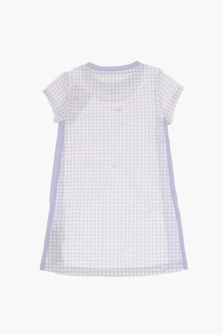 T-Shirt-Kleid kariert
