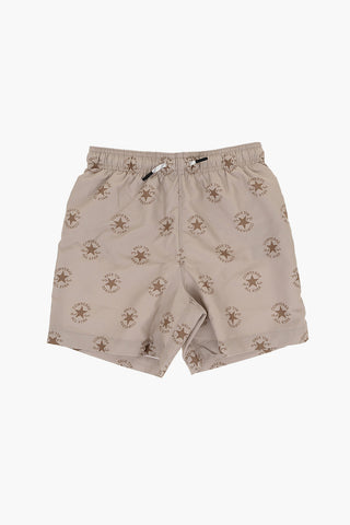 ALL STAR CHUCK TAYLOR Boxer Swim Trunks with All-Over Logo Print