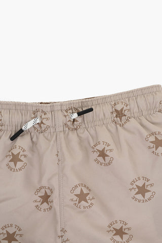 ALL STAR CHUCK TAYLOR Boxer Swim Trunks with All-Over Logo Print