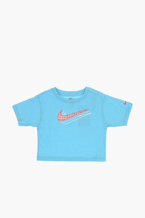 T-Shirt mit Rundhalsausschnitt und kariertem Logo