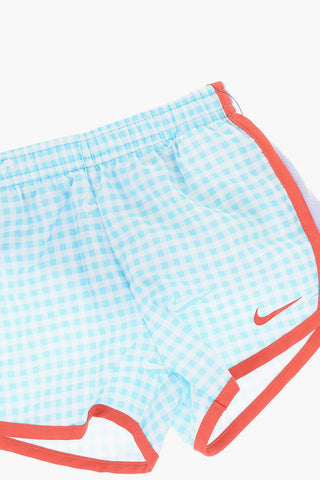 Checked Dri-Fit Shorts with Perforated Side Details