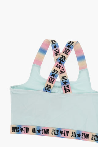 ALL STAR einfarbiger Bikini mit Logoband im Ombre-Effekt