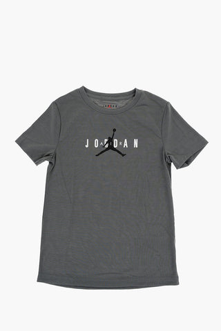 AIR JORDAN T-Shirt Girocollo in Tinta Unita con Logo Stampato