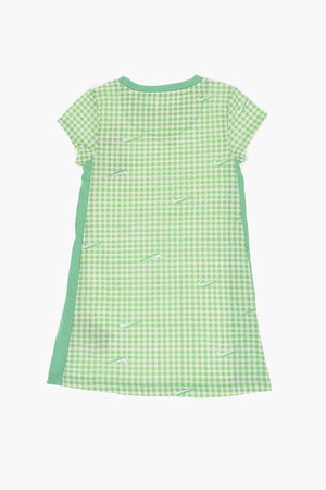 T-Shirt-Kleid kariert mit Allover-Logo