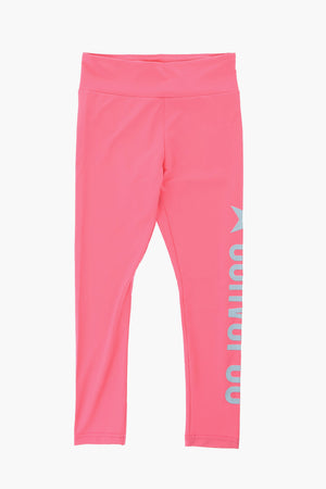 High-Waist Leggings with Printed Logo
