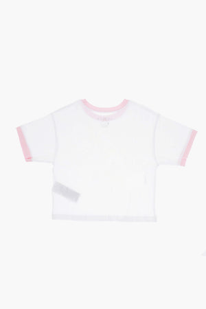 T-Shirt mit Rundhalsausschnitt und kontrastierenden Borten