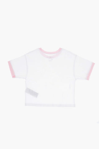 T-Shirt mit Rundhalsausschnitt und kontrastierenden Borten