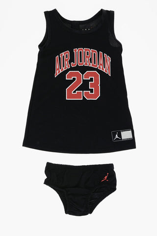AIR JORDAN Dress and Bloomer Set with Printed Logo