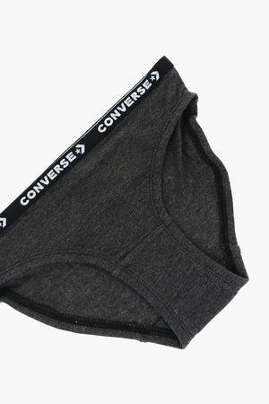 Set of 5 Stretch Cotton Briefs With Logo Elastic Band