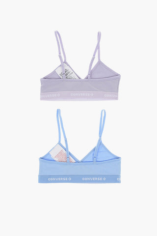 Set aus 2 Triangel-BHs mit Logoband