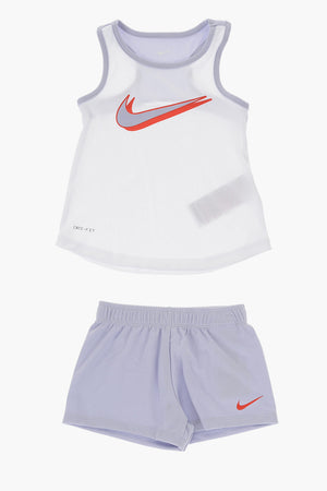 Set aus Tanktop und perforierten Shorts