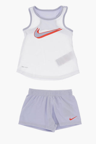 Set aus Tanktop und perforierten Shorts