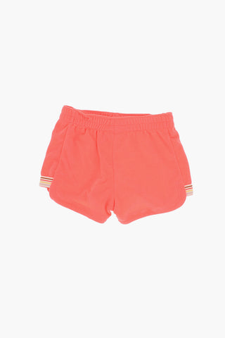 Set LETS ROLL T-Shirt und neonfarbene Frottee-Shorts