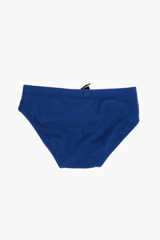 SWIM Solid Swim Briefs with Embroidered Logo