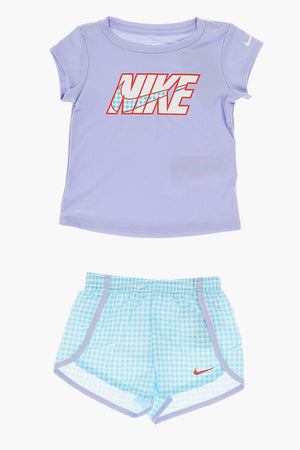 Set aus T-Shirt mit Rundhalsausschnitt und karierten Shorts