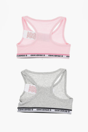 Set of 2 Racerback Sports Bras With Logo Band