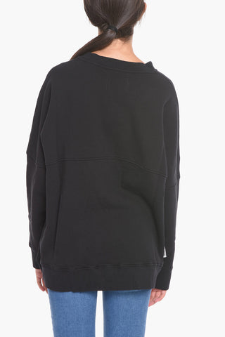Fleeced-Cotton Crew-Neck Sweatshirt with Print