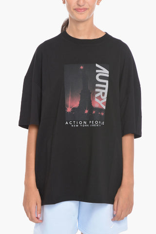 Crew-Neck T-shirt with Maxi Print