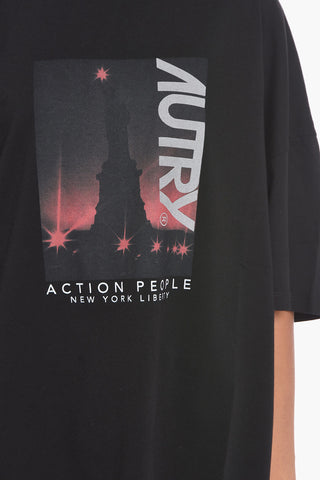 Crew-Neck T-shirt with Maxi Print