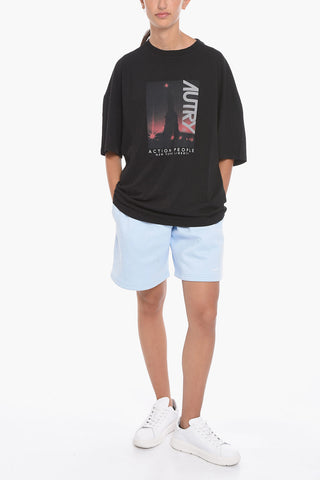 Crew-Neck T-shirt with Maxi Print