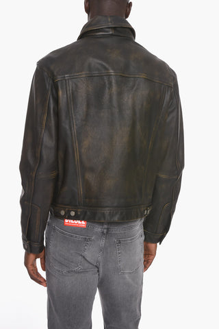 Vintage Effect L-RILEY Leather Jacket