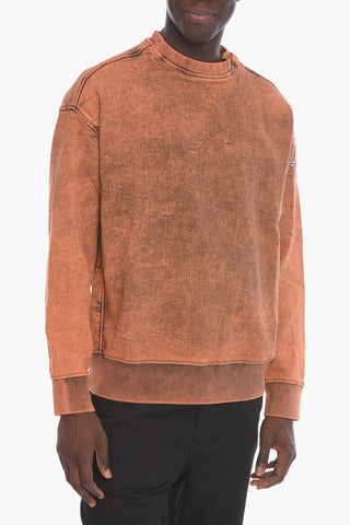 Felpa D-KRIB con Effetto Denim Vintage