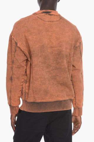 Felpa D-KRIB con Effetto Denim Vintage