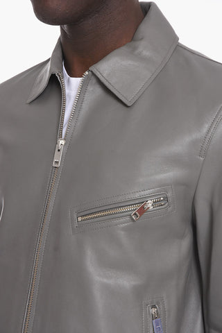 Lambskin L-KORN Jacket with Zip Detail