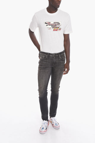 SLEENKER Skinny-fit Denims with Stone-washed Effect 16cm