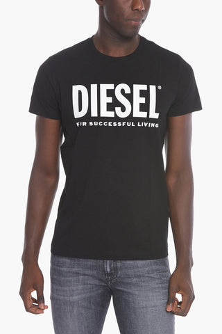 Solid Color T-DIEGO T-Shirt with Contrasting Print