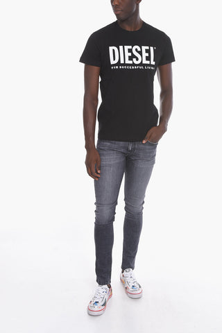 Solid Color T-DIEGO T-Shirt with Contrasting Print
