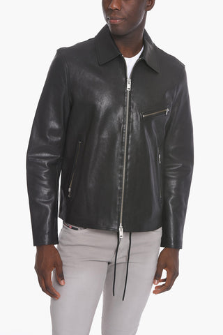 L-KORN Lambskin Jacket with Zip Detail