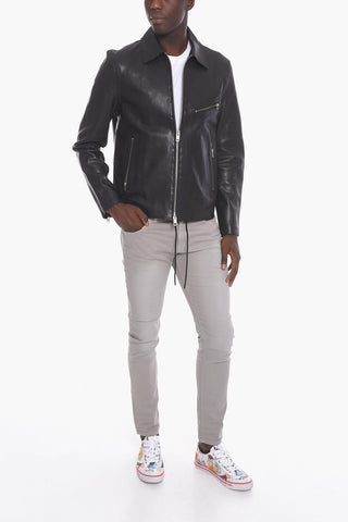 L-KORN Lambskin Jacket with Zip Detail